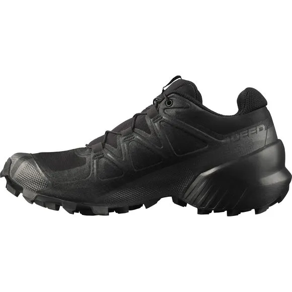 SALOMON SPEEDCROSS 5 TRAIL RUNNING SHOES FOR WOMEN, BLACK/BLACK/PHANTOM, 11