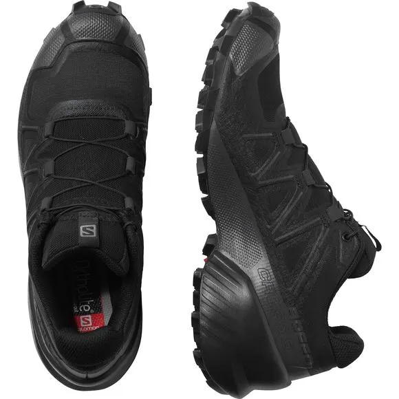 SALOMON SPEEDCROSS 5 TRAIL RUNNING SHOES FOR WOMEN, BLACK/BLACK/PHANTOM, 11