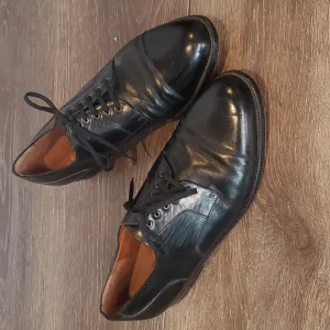 Salvatore‎ Ferragamo Cap Toe Black Oxford Shoes Men's 7 1/2 7.5 2E