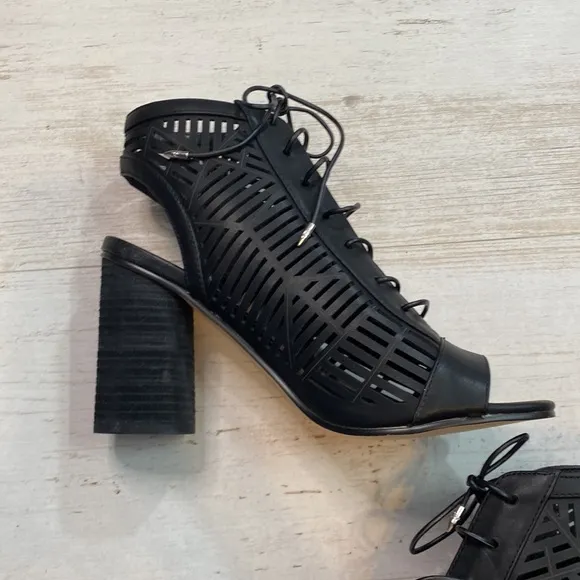 Sam Edelman Black Napa Rocco Peep Toe Shoes