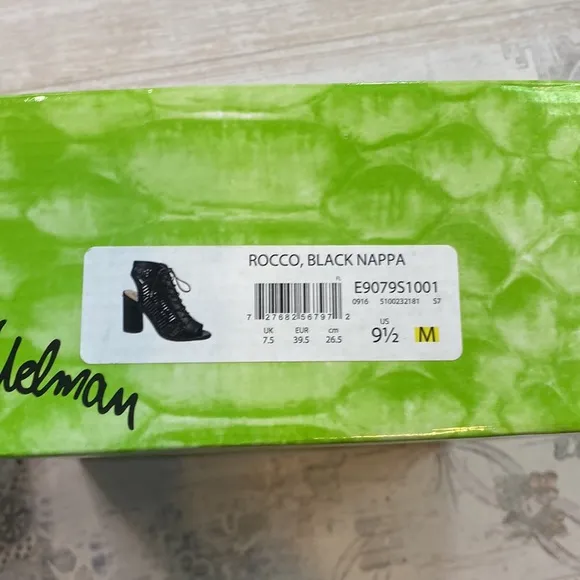 Sam Edelman Black Napa Rocco Peep Toe Shoes