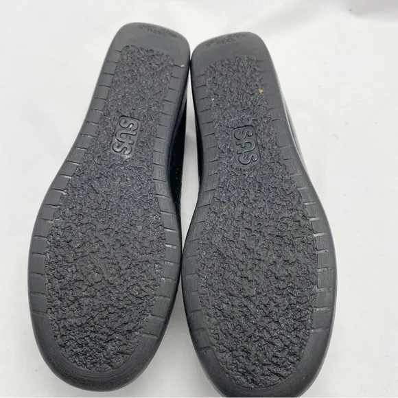 SAS Black Classic Penny Loafer Slip On Orthotic Shoes 7.5