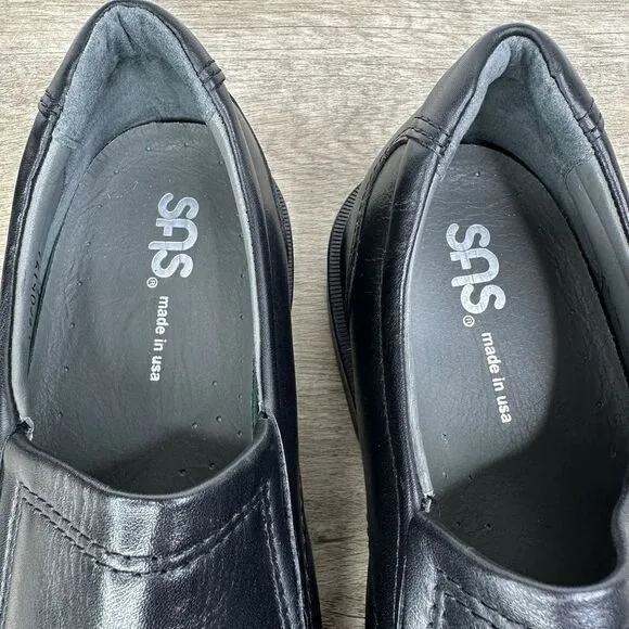 SAS Men's Shoes Diplomat Black Leather Loafer Size 12WW Comfort Made in USA Wide