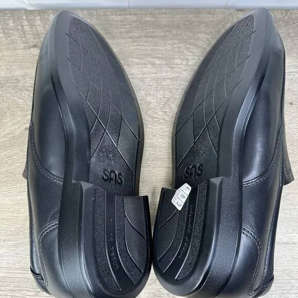 SAS Men's Shoes Diplomat Black Leather Loafer Size 12WW Comfort Made in USA Wide