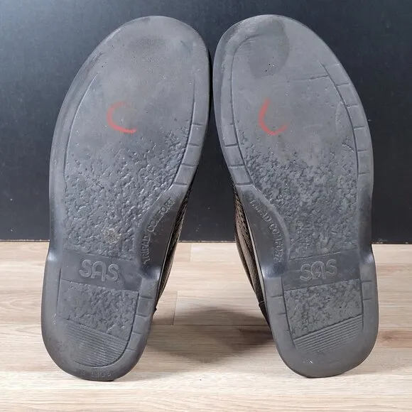 SAS Shoes Mens Size 11 M Black Leather Pinch Toe Tripad Comfort Made in USA