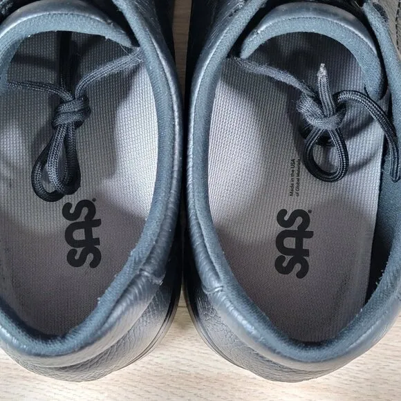 SAS Shoes Mens Size 11 M Black Leather Pinch Toe Tripad Comfort Made in USA