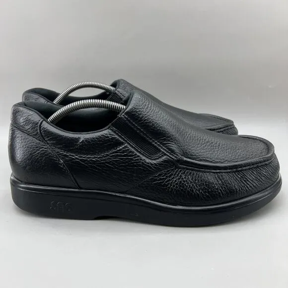SAS Side Gore Slip On Walking Loafers Men's 12 M Black Orthopedic Comfort Shoes