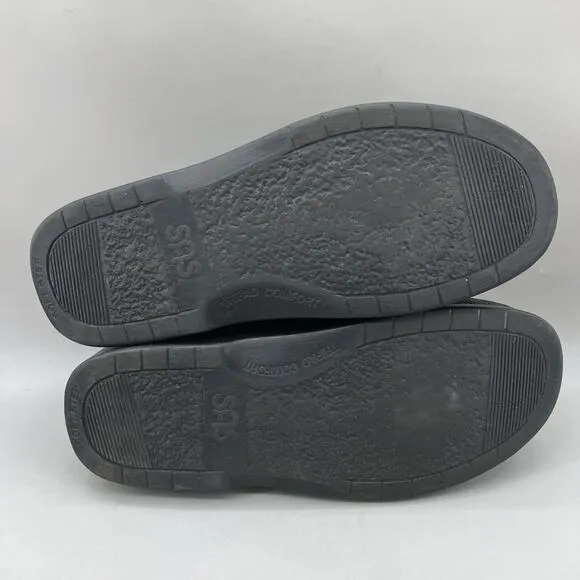 SAS Side Gore Slip On Walking Loafers Men's 12 M Black Orthopedic Comfort Shoes