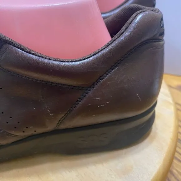 SAS Time Out Brown Leather Tripad Comfort Diabetic Walking Oxfords Men's Sz 10