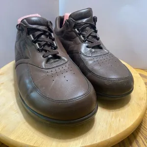 SAS Time Out Brown Leather Tripad Comfort Diabetic Walking Oxfords Men's Sz 10