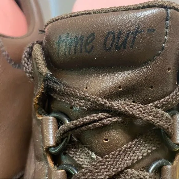 SAS Time Out Brown Leather Tripad Comfort Diabetic Walking Oxfords Men's Sz 10