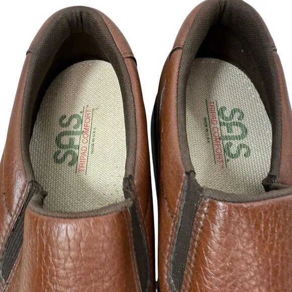 SAS Tripad Comfort Orthotic Brown Leather Loafer Shoes Men Size 12.5 M Excellent