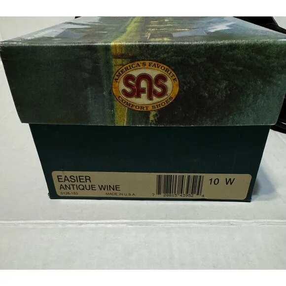 SAS Women’s Shoes Easier Antique Wine Size 10 W Tripad Comfort Foot Bed