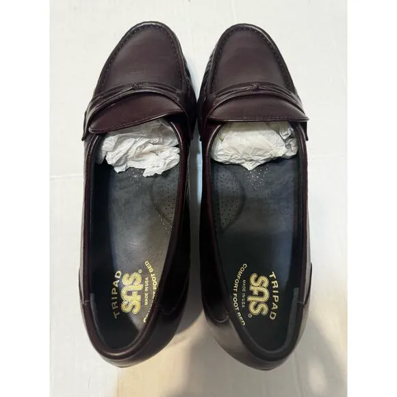 SAS Women’s Shoes Easier Antique Wine Size 10 W Tripad Comfort Foot Bed