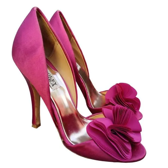 Satin Pink Badgley Mischka pumps sz 7