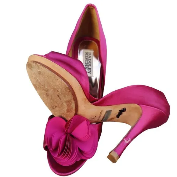 Satin Pink Badgley Mischka pumps sz 7