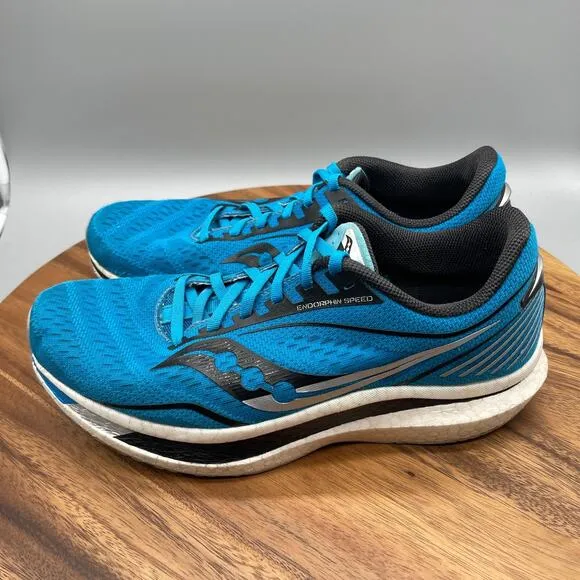 Saucony Endorphin Shoes Mens Size 10 Cobalt Silver Speed Running Comfort Walking