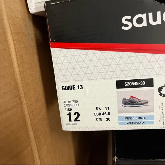 Saucony Men's Gray and Red Running Shoes