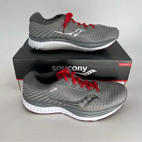 Saucony Men's Gray and Red Running Shoes