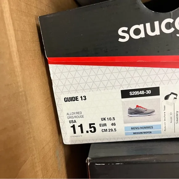 Saucony Men's Gray and Red Running Shoes