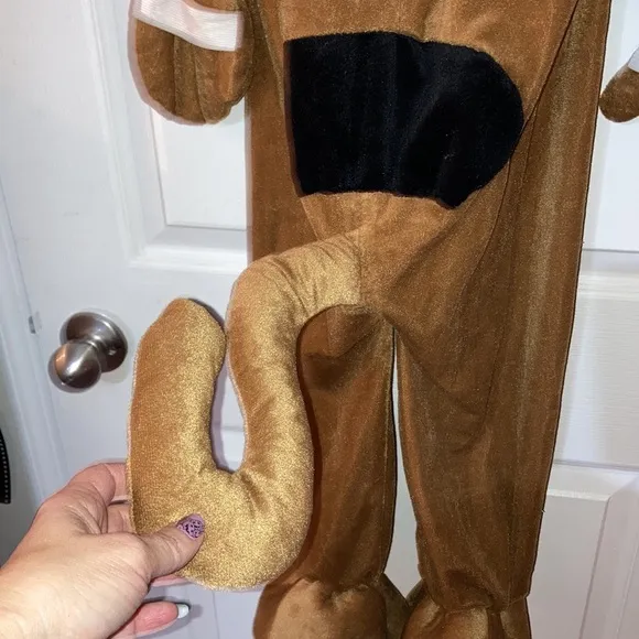 Scooby Doo dog costume. Size small (4/6) 1 piece with hood that shows your face