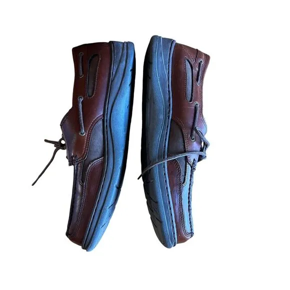 Sebago Dockside Mens Size 15 N Brown Leather Moc Toe Boat Deck Comfort Casual‎