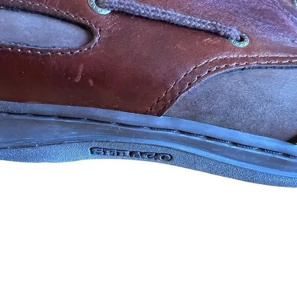 Sebago Dockside Mens Size 15 N Brown Leather Moc Toe Boat Deck Comfort Casual‎