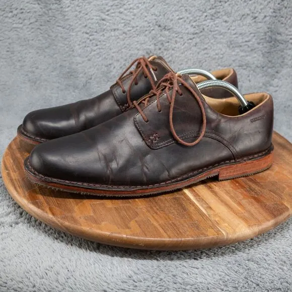Sebago USA Mens Salem Oxford Size 10.5 D Brown Leather Plain Toe Shoe Vibram