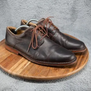 Sebago USA Mens Salem Oxford Size 10.5 D Brown Leather Plain Toe Shoe Vibram
