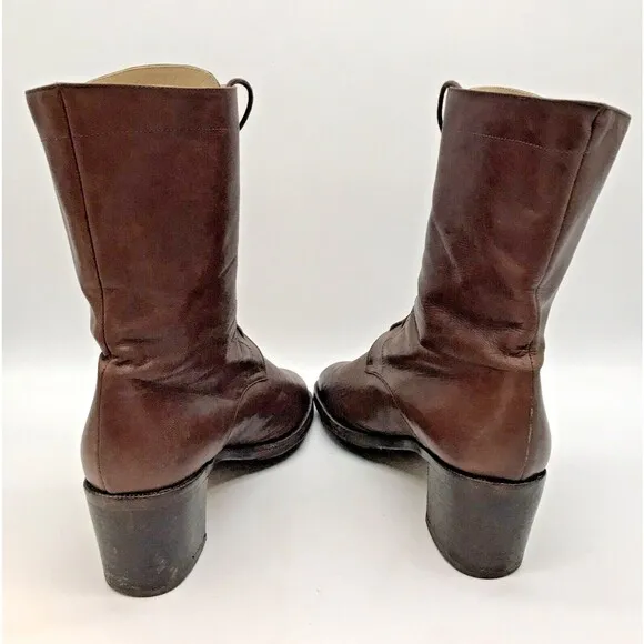 Senso Australian Kid Leather Lace Up Boots Women's 40 Mister Minit Made in Italy