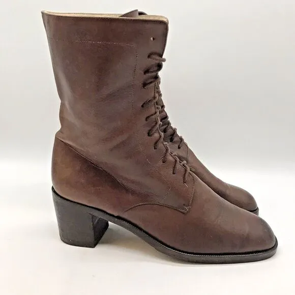 Senso Australian Kid Leather Lace Up Boots Women's 40 Mister Minit Made in Italy