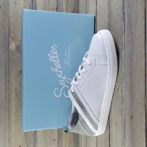Seychelles Women's Stand Out Leather Suede Sneakers White Sage