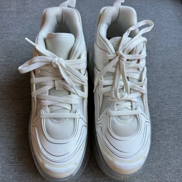 Shoes 53045 Bump'Air 3D Sneaker Platform White Unisex Sz 40 Sz 9