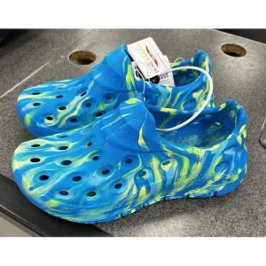 SKECHERS ARCH FIT‎ GO - WHIRLWIND Blue Green FOAM Sandals Splash Splatter Size 6