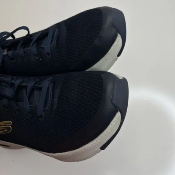 Skechers Arch Fit Sneakers 9.5 Navy Air Cooled Men's Walking Shoe 232040