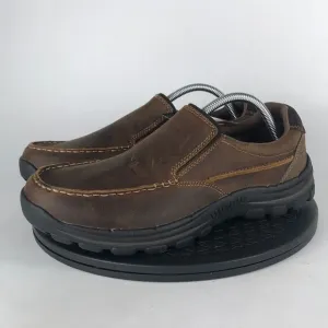 Skechers Braver Rayland Brown Comfort Slip On Shoes 64502EW Men’s Size 9.5 Wide