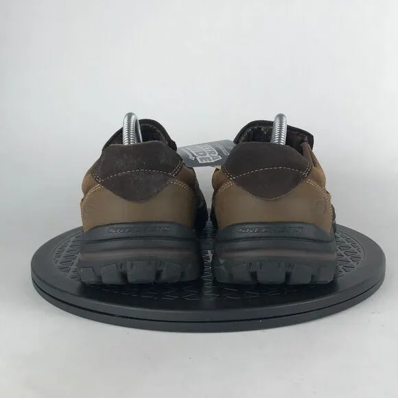Skechers Braver Rayland Brown Comfort Slip On Shoes 64502EW Men’s Size 9.5 Wide