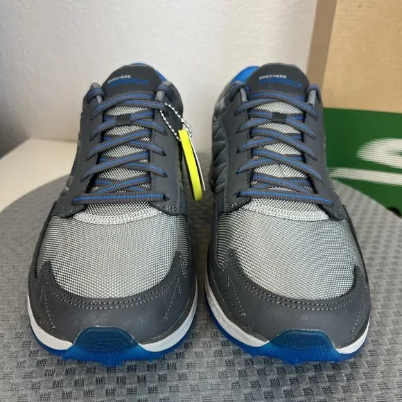 Skechers Go Golf Fairway Shoes Mens 10.5 Charcoal Blue Walking Comfort Athletic