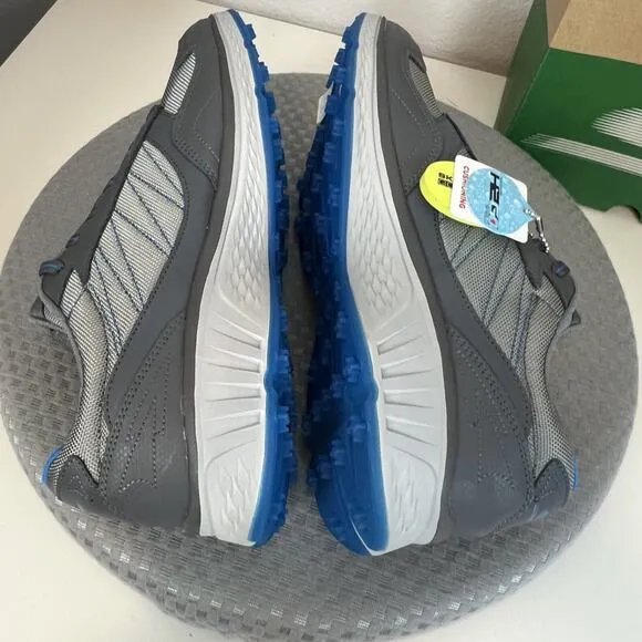 Skechers Go Golf Fairway Shoes Mens 10.5 Charcoal Blue Walking Comfort Athletic