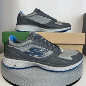 Skechers Go Golf Fairway Shoes Mens 10.5 Charcoal Blue Walking Comfort Athletic