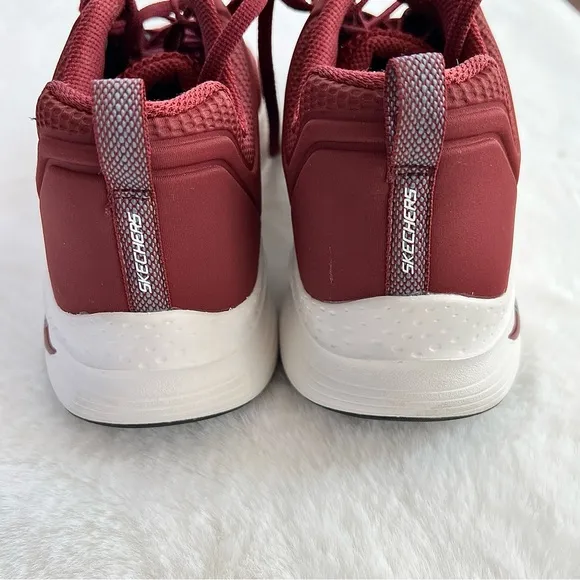 Skechers Men's Arch Fit Titan Sneakers Burgundy Size 8.5 Listed Under Women