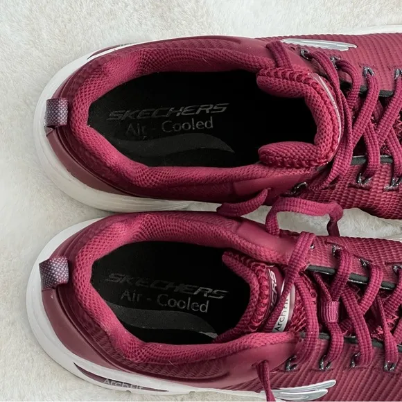 Skechers Men's Arch Fit Titan Sneakers Burgundy Size 8.5 Listed Under Women