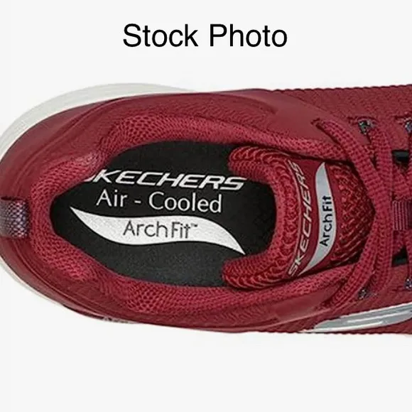 Skechers Men's Arch Fit Titan Sneakers Burgundy Size 8.5 Listed Under Women