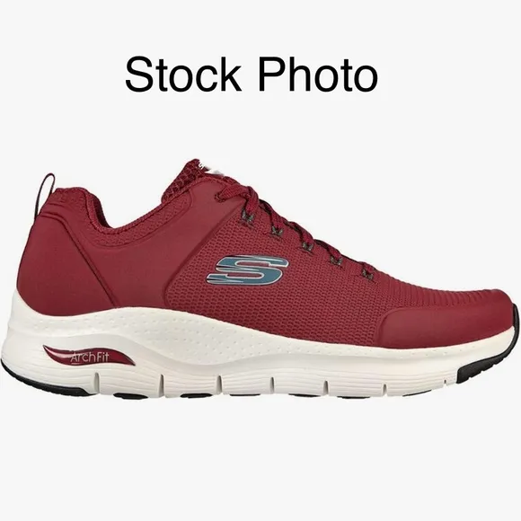 Skechers Men's Arch Fit Titan Sneakers Burgundy Size 8.5