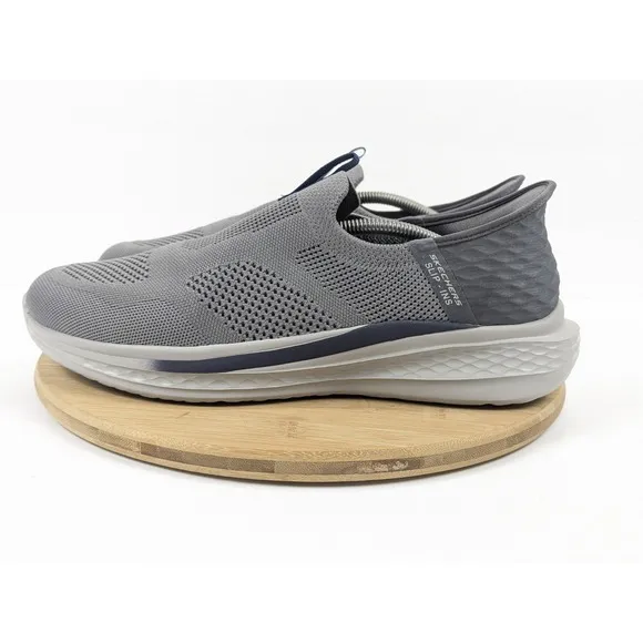 Skechers Slip Ins Hands Free Size 11.5 Mens Gray Shoes Ultra Flex 3.0 Sneakers