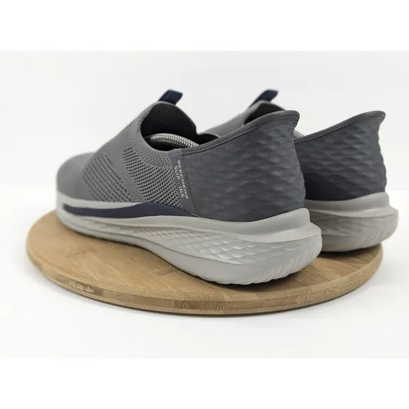 Skechers Slip Ins Hands Free Size 11.5 Mens Gray Shoes Ultra Flex 3.0 Sneakers