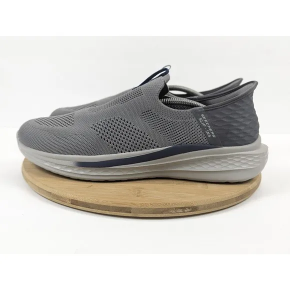 Skechers Slip Ins Hands Free Size 11.5 Mens Gray Shoes Ultra Flex 3.0 Sneakers