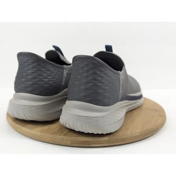 Skechers Slip Ins Hands Free Size 11.5 Mens Gray Shoes Ultra Flex 3.0 Sneakers