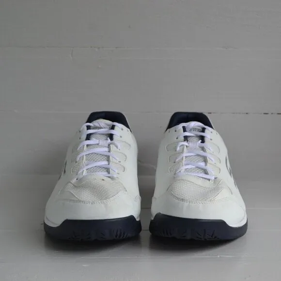 Skechers White Navy Pickleball Sneakers Men's 12 Viper Court Arch Fit Go Train