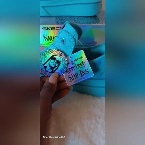 Skechers x Snoop Dogg Boss Life turquoise Slip-On Canvas Women Sneakers